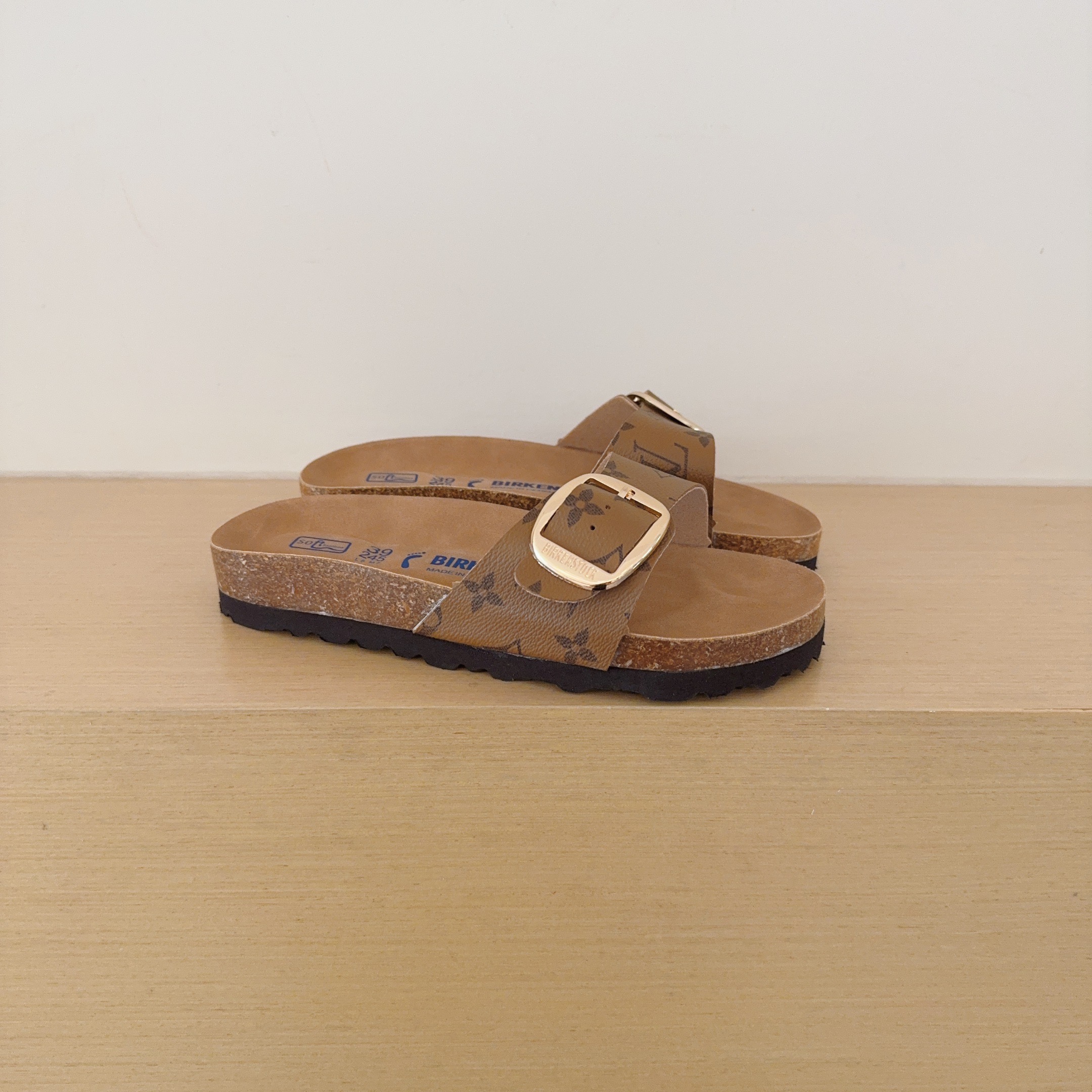 Birken-Style Big-Buckle Sandals