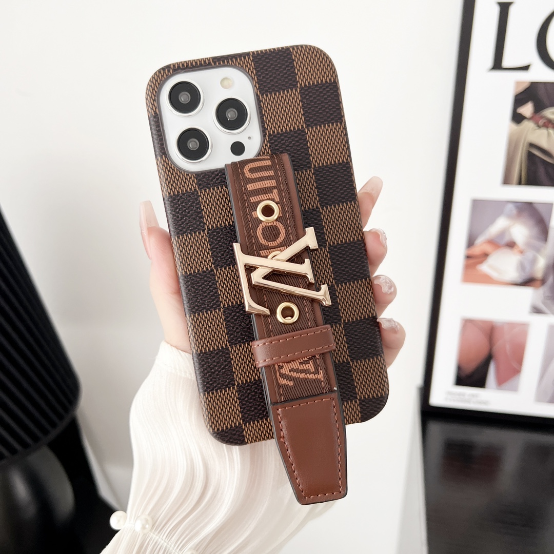 Louis Vuitton Classic Monogram Wrist Strap Luxury Phone Case