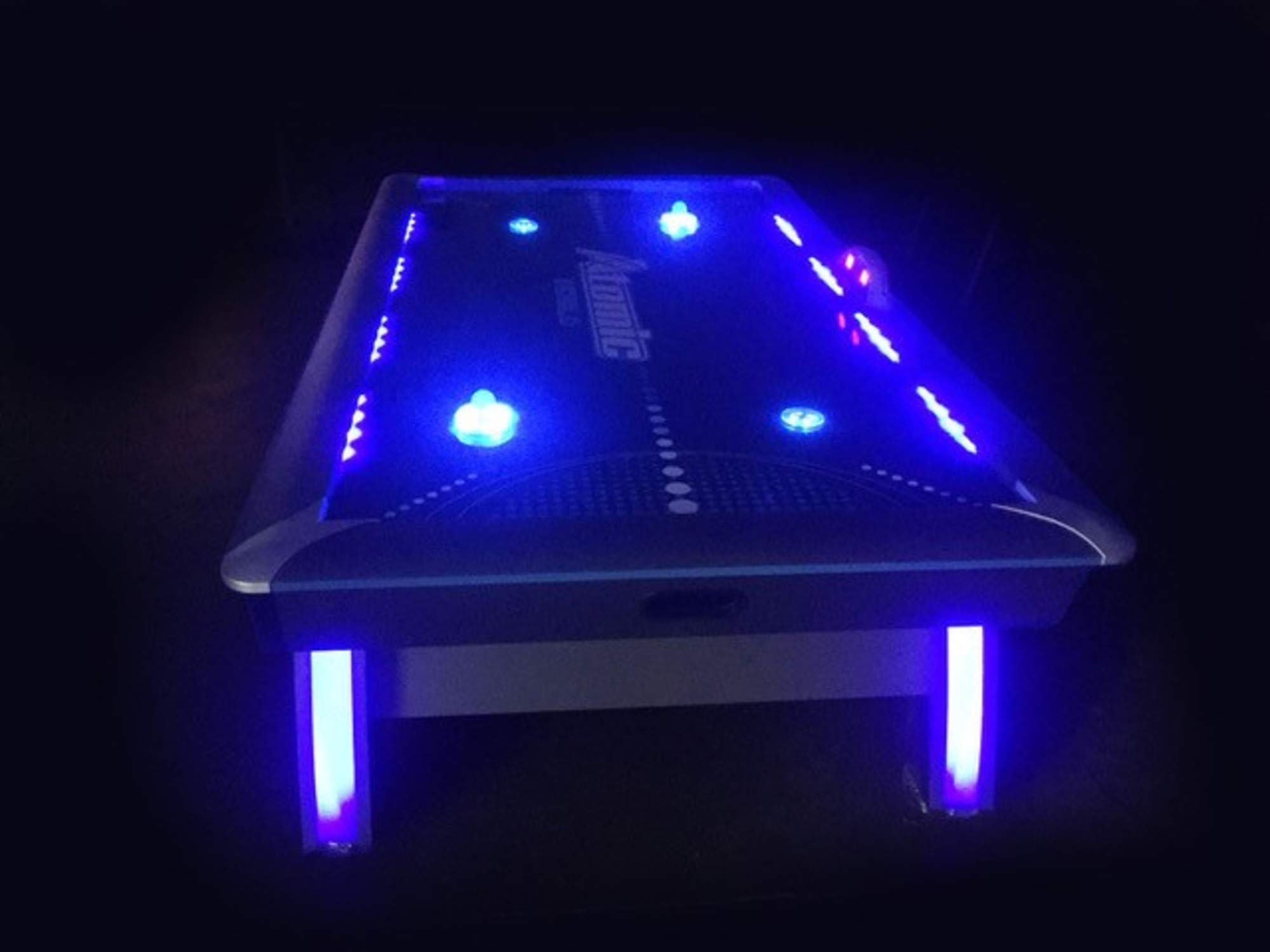7.5 ft LED Light UP Arcade Air Powered Hockey Tables - Includes