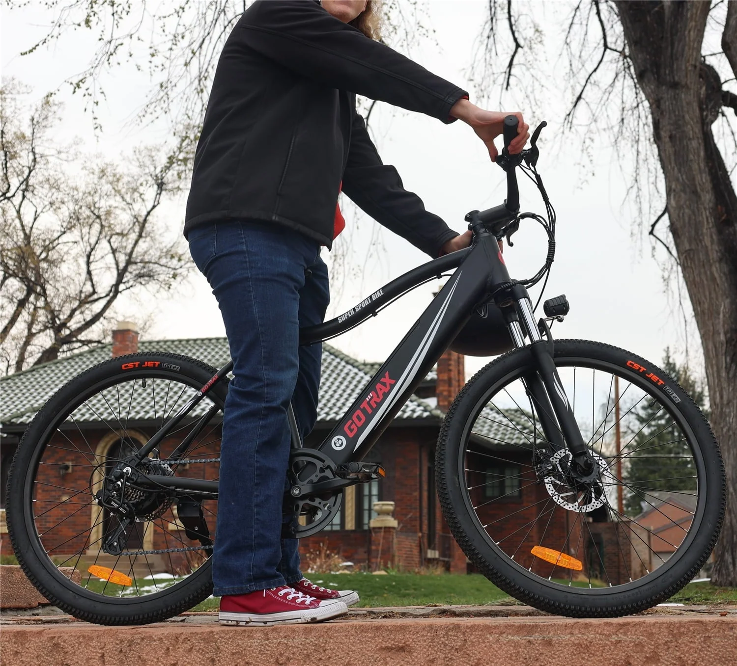 GOTRAX 26in Electric Mountain Bike, 350W, Black