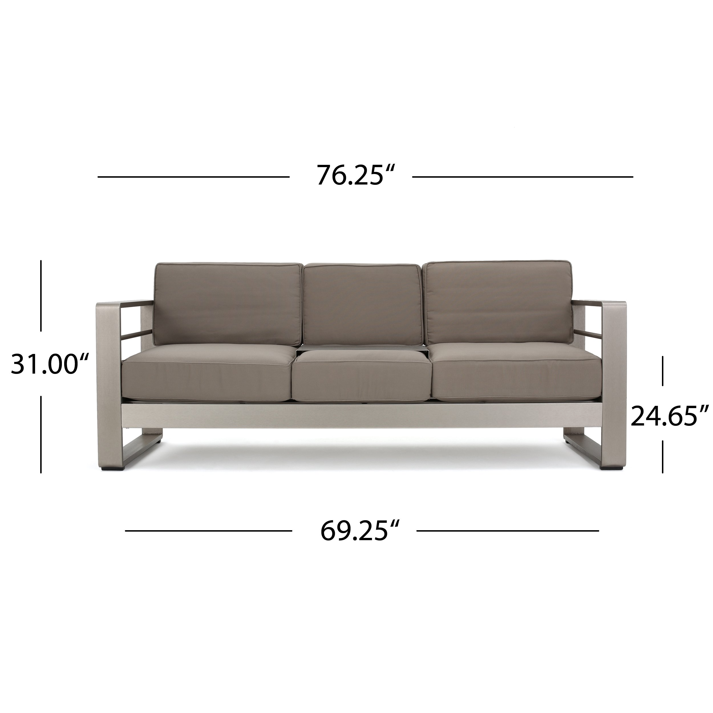 Cape Coral Set of Club Chairs with 3 Seater Loveseat and Firepit