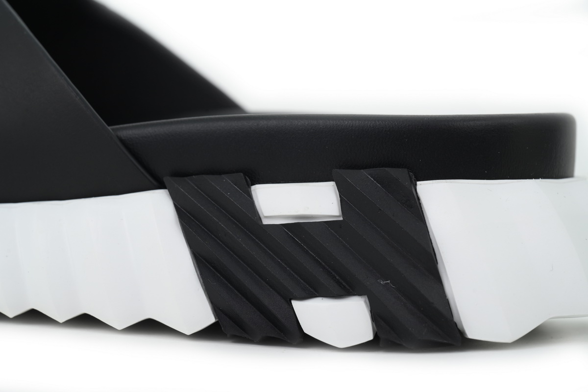 Hermes Infra Sandals Black White