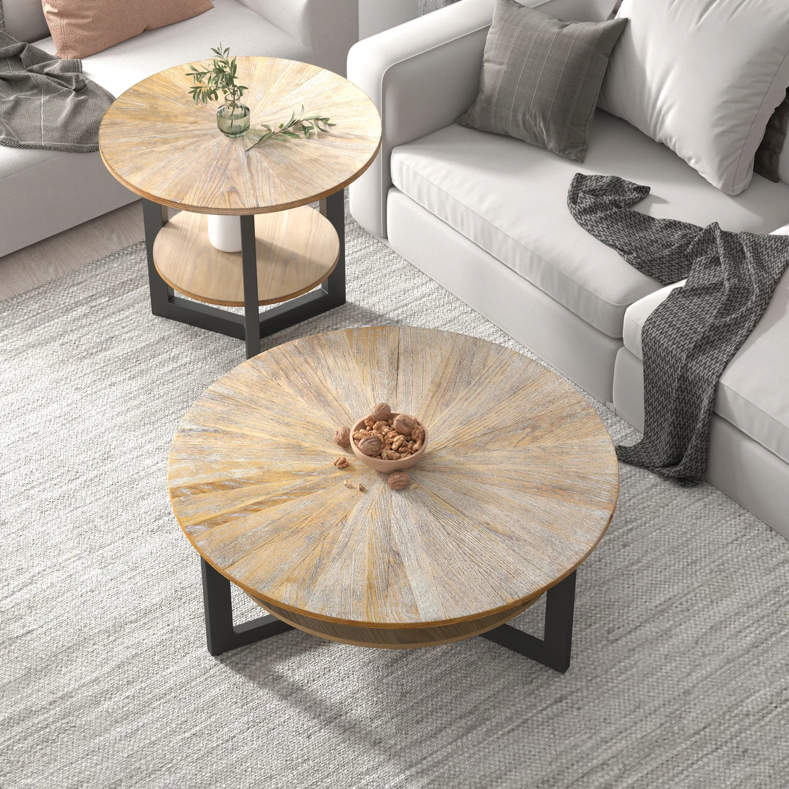 Frame Coffee Table with Storage
