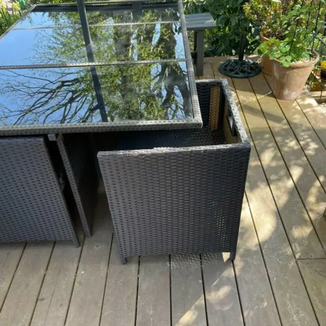 Cube Rattan Garden Furniture Set Chairs Sofa Stool Table Patio