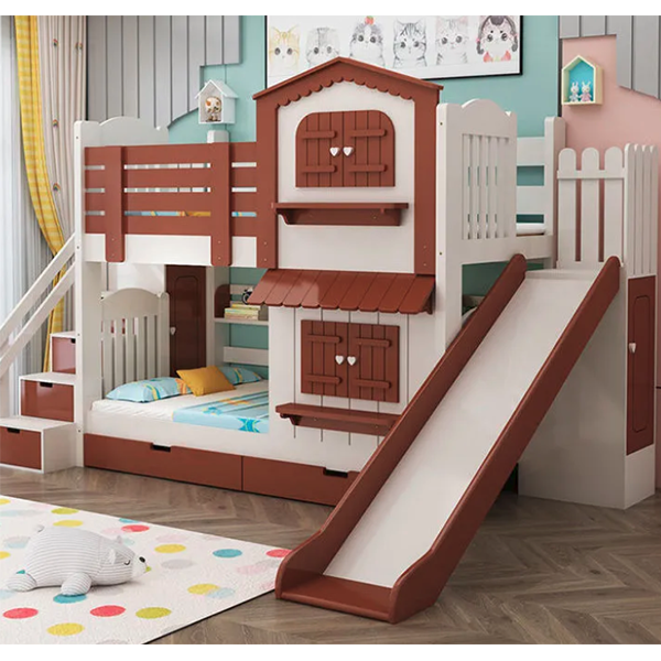 Children's Bunk Bed Mother-Child Bed Girl Bunk Bed with