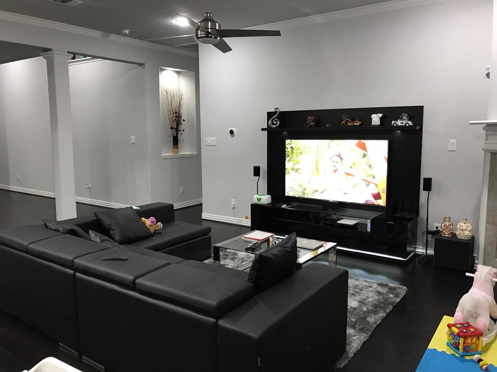 Vanderbilt TV Stand and Cabrini 2.2 Floating Wall TV Panel with