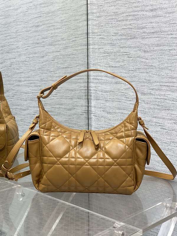 Dior D-Vibe Hobo Bag Medium Gold