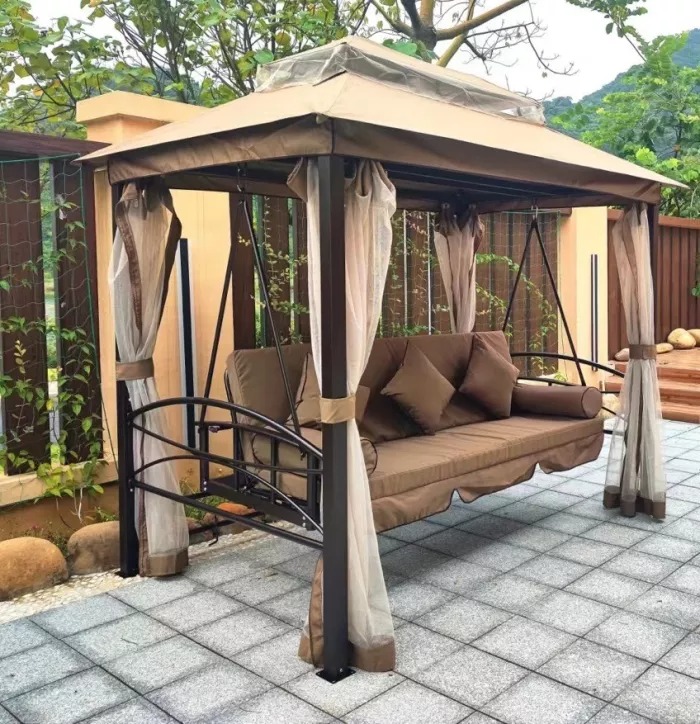 Gazebo Sofa Bed Swing Set Terrace + Cushions
