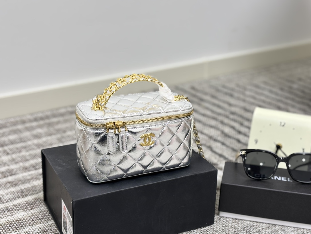 Chanel shoulder crossbody makeup bag  Free glasses provided