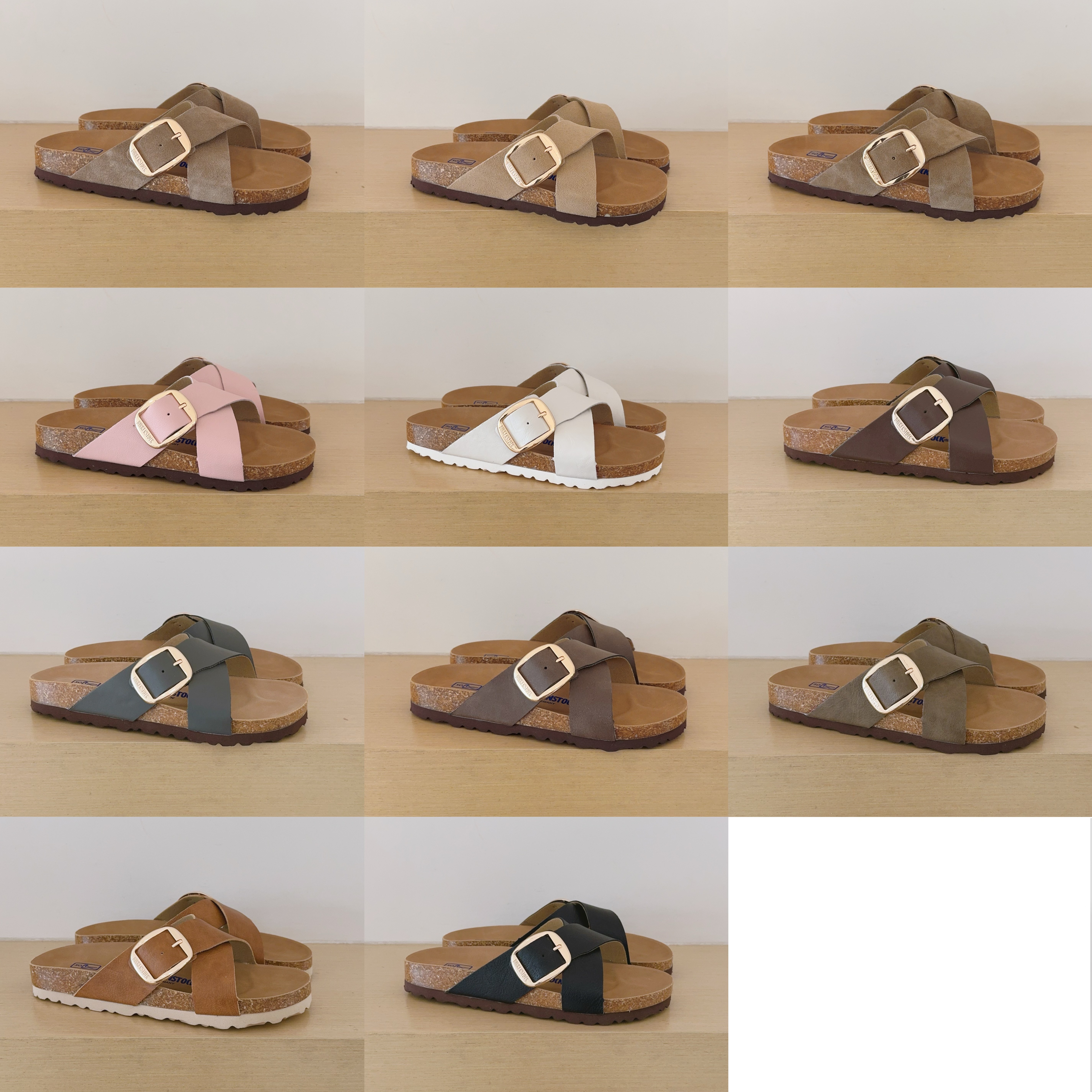 Birken-Style Cross-Strap Sandals