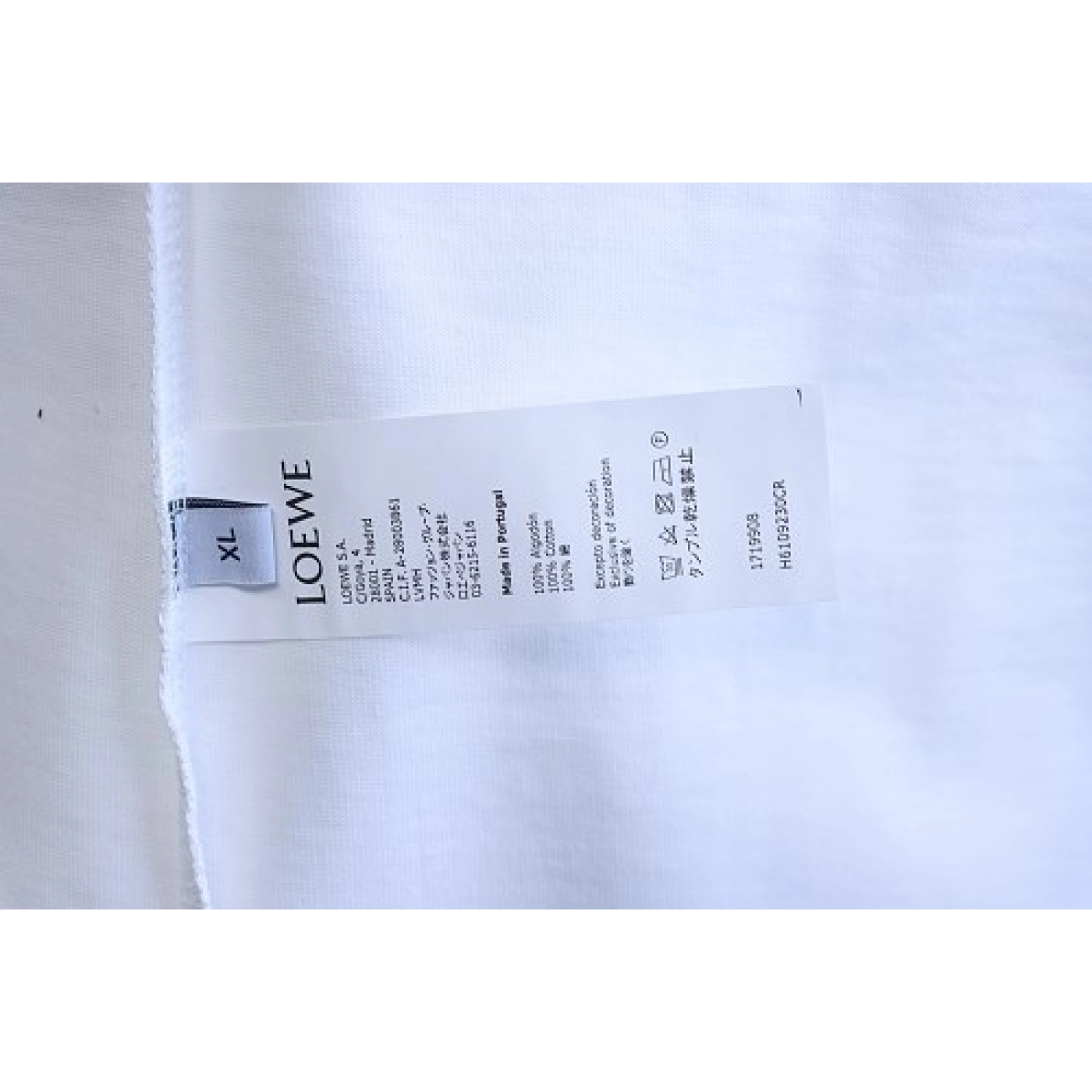 Loewe Misaligned Logo Embroidered T-Shirt White