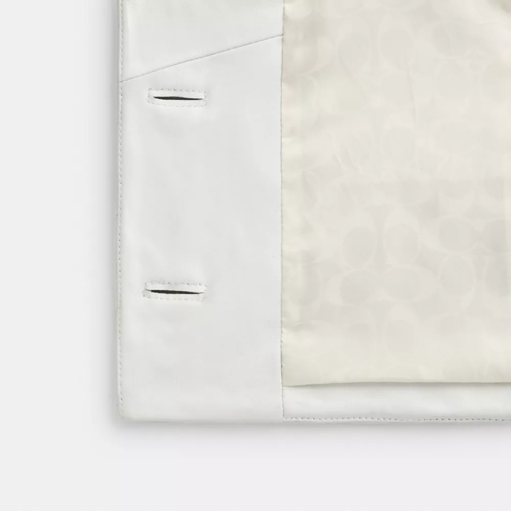 Quilted Leather Cardigan Jacket