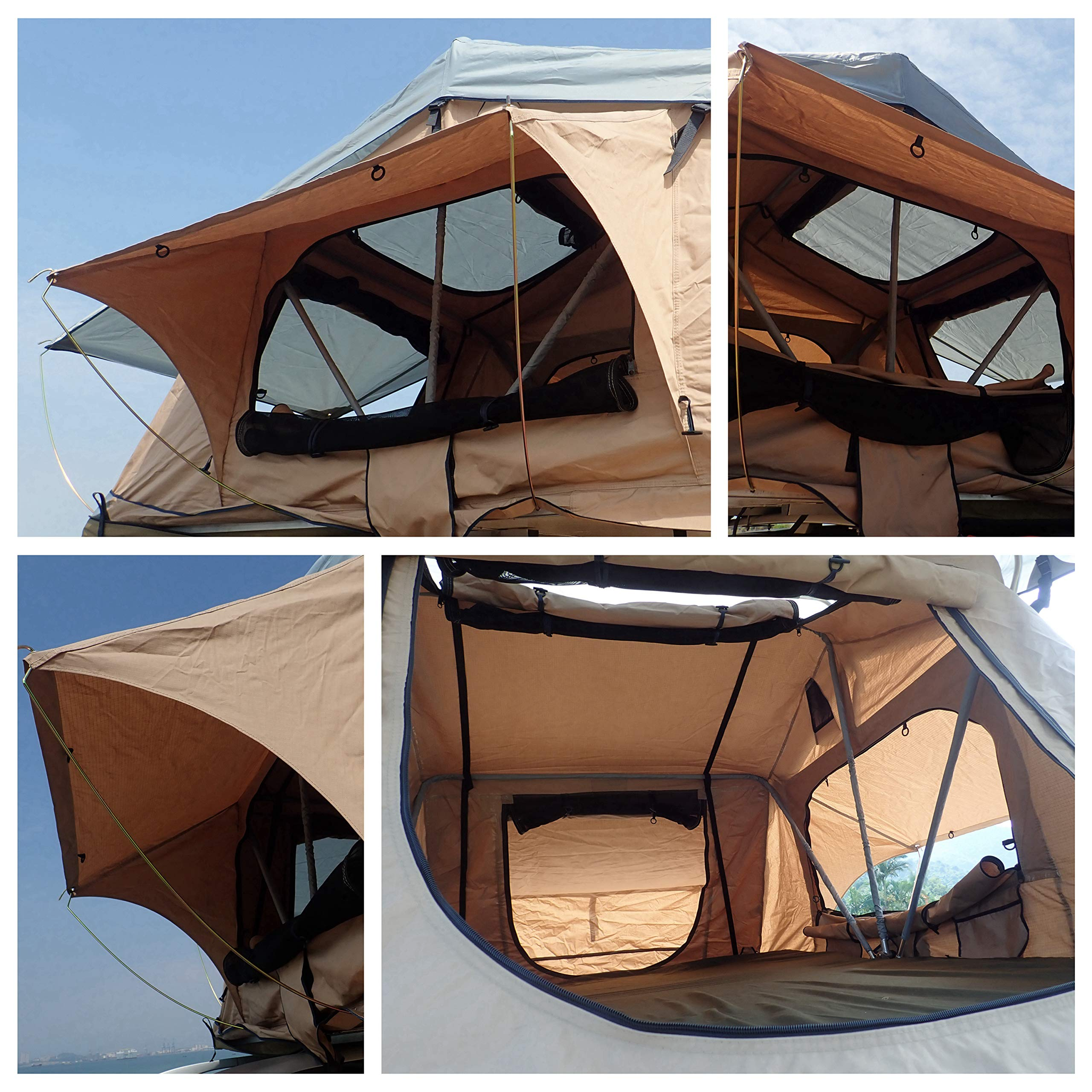 2-3 Person Sunroof Rooftop Tent with Skyline Rainfly and Ladder
