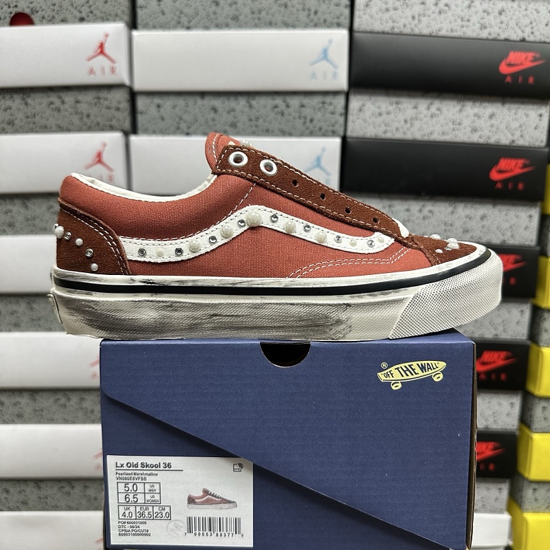 Vans Skool Brown Red Vintage Pearl