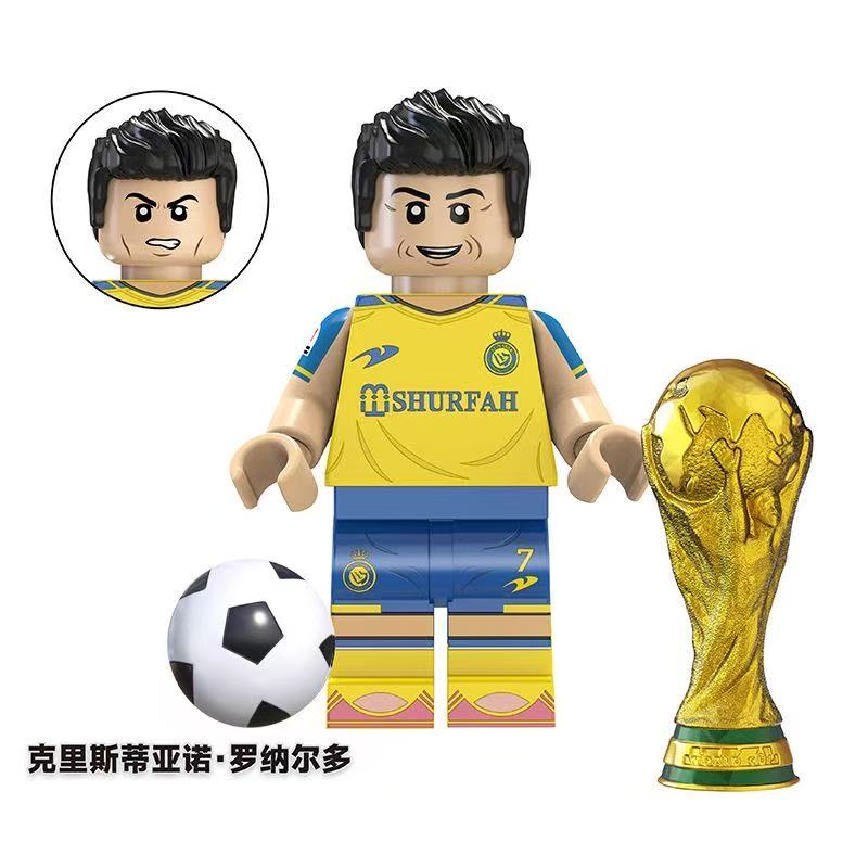 Football star building block toys