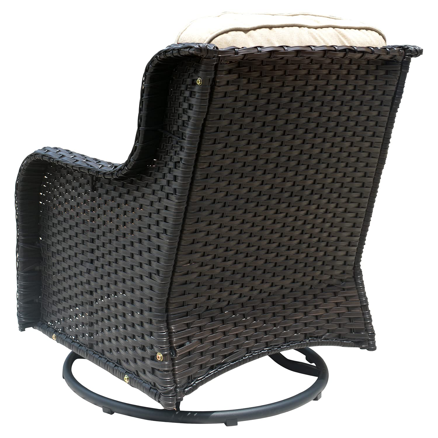 Patio Chair Wicker Swivel Rocker Patio Chairs Set of 2 &