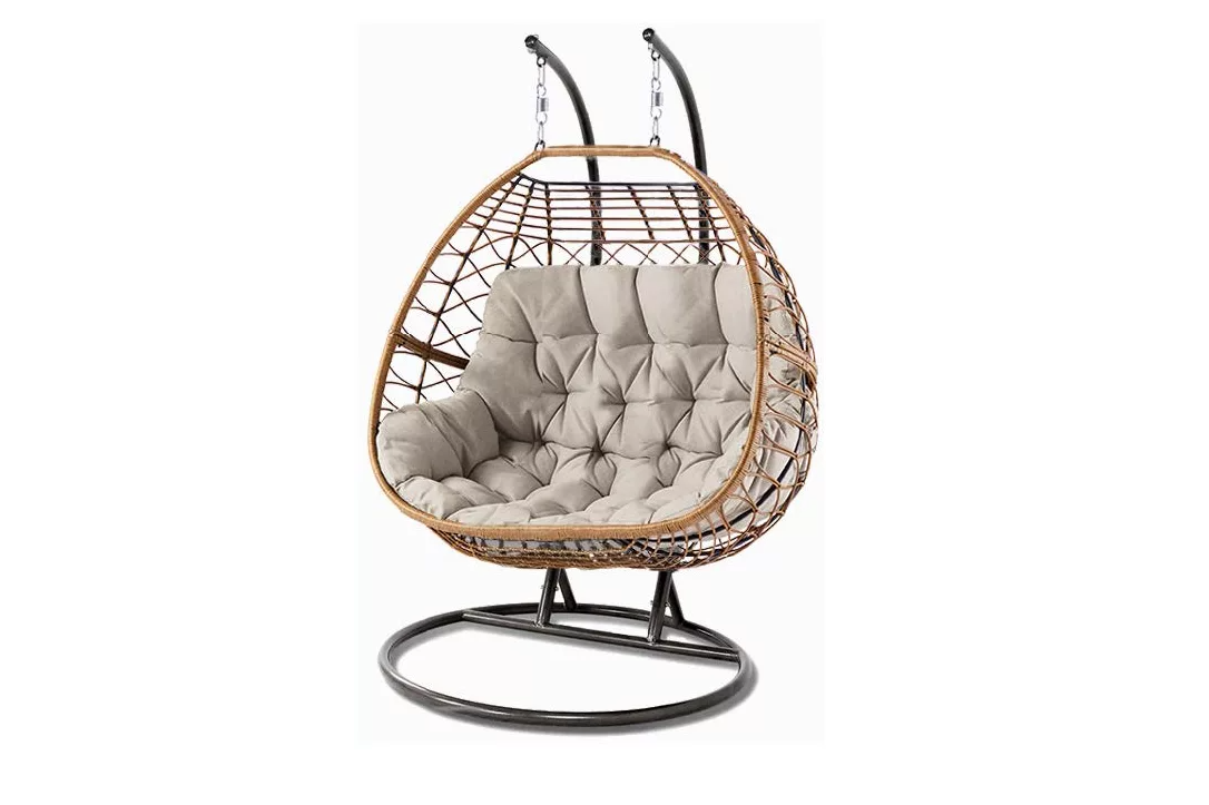 Double Egg Chair with Stand