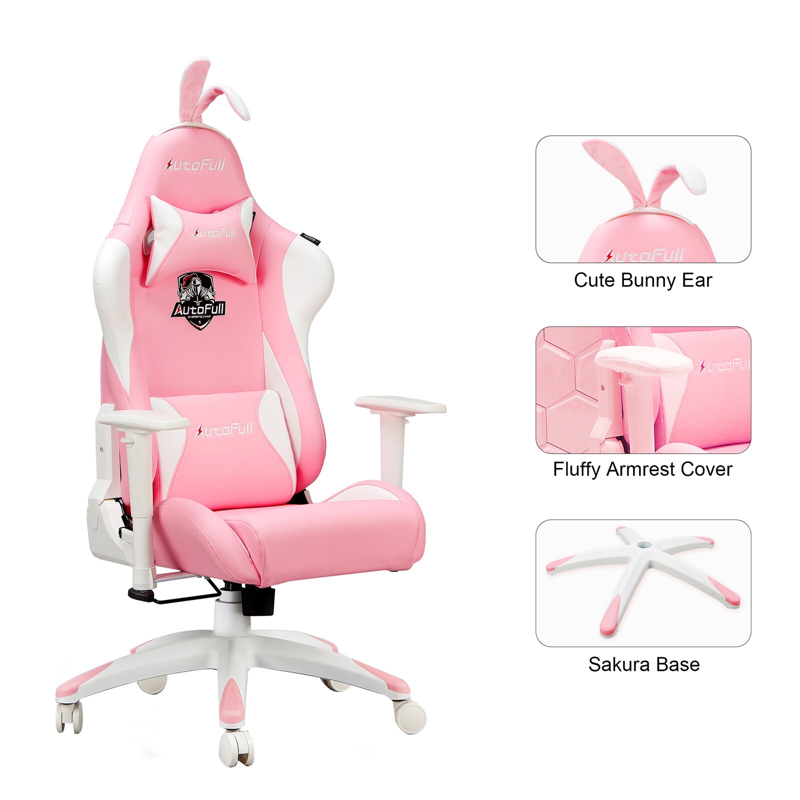 Racing Game Chair Autofull Adjustable Reclining Ergonomic