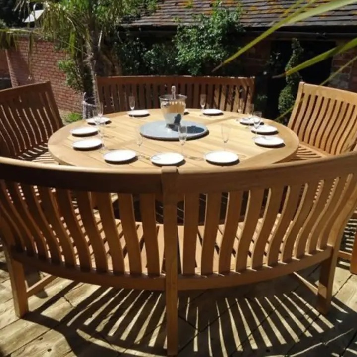 Betjeman 16 Seater Circular Teak Garden Dining Set