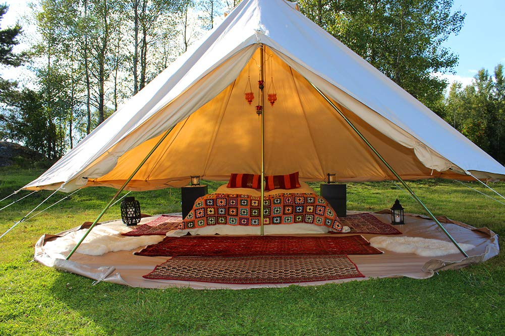 Outdoor Waterproof Cotton Canvas Family Bell Tent