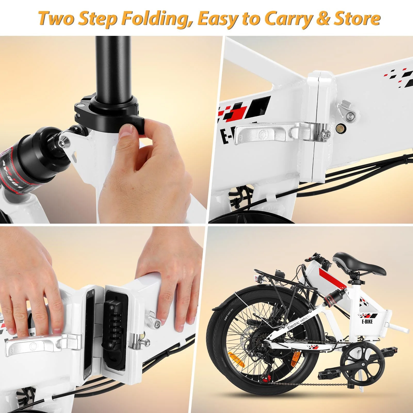 Gocio 20in Folding Electric Commuter Bike, 500W, 48V 7.8Ah