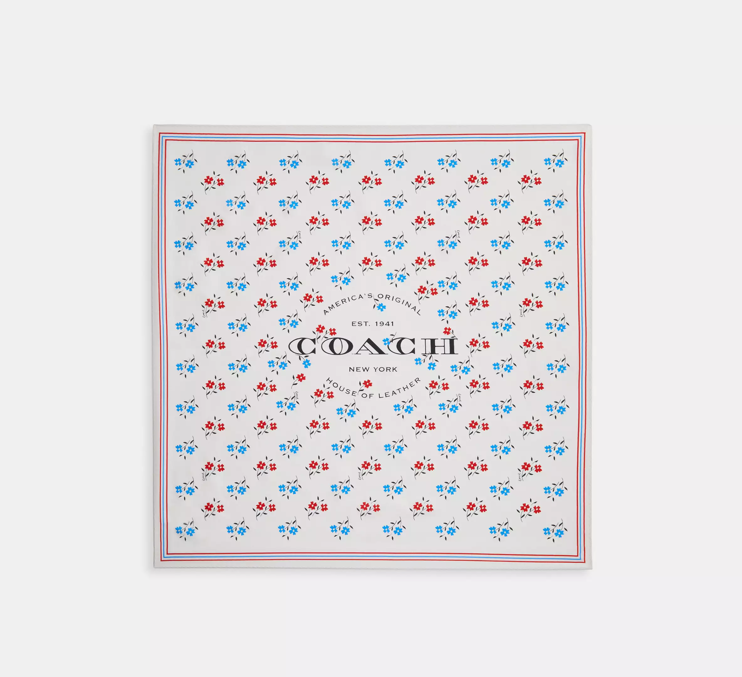 Boardwalk Floral Print Silk Bandana