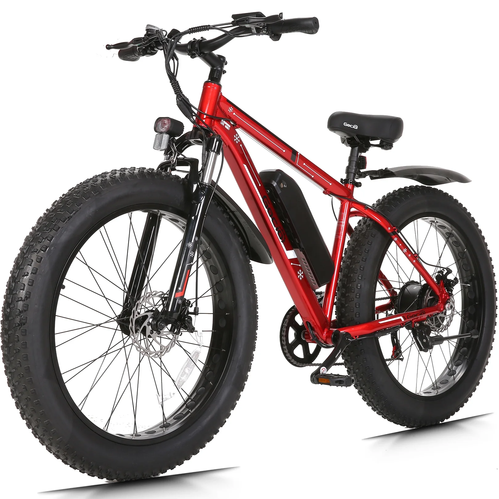 Gocio 26in Fat Tire Electric Mountain Bike, 500W, 48V 13Ah