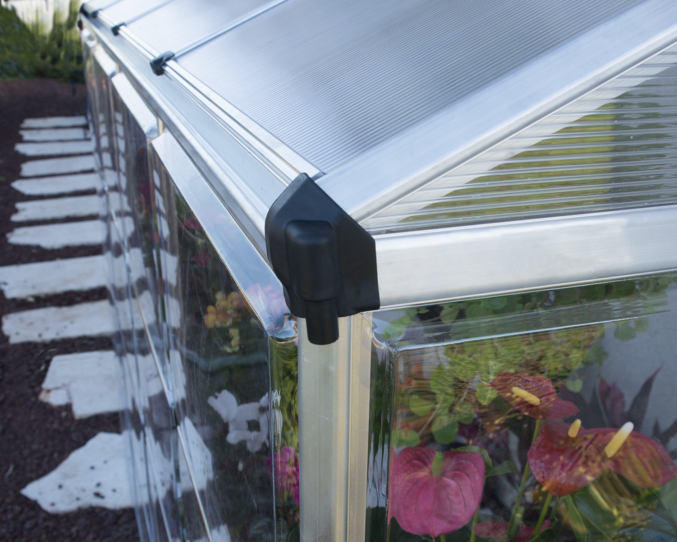 Canopia Hybrid Lean-to Greenhouse - 4' x 8' - Silver