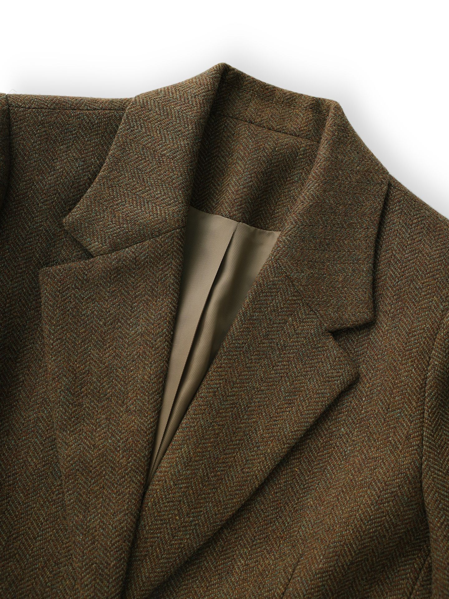 Fashion Blazers Women Winter Coats Notched Collar Long Sleeve Wool Cotton Blend Office Lady Solid Blazer Coat