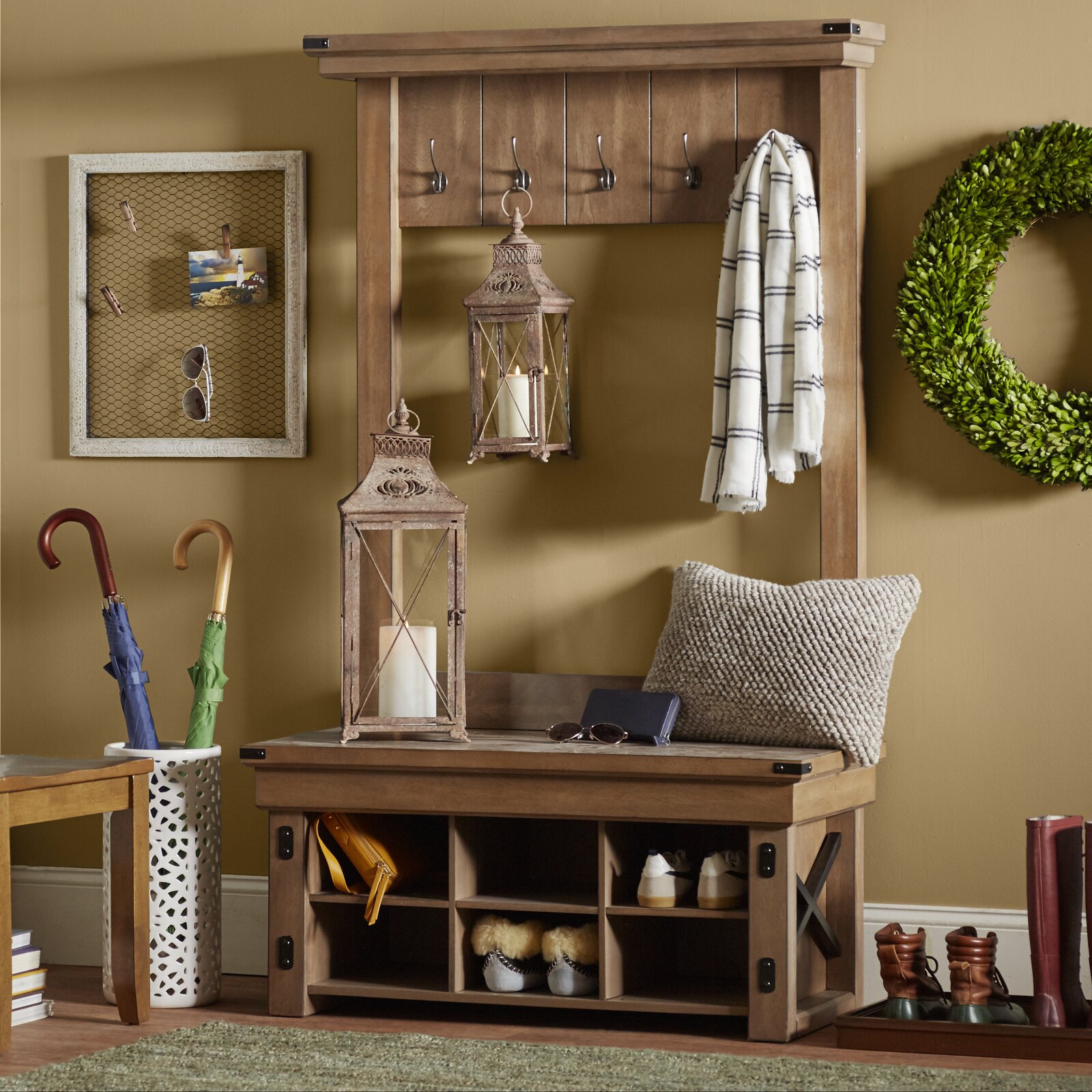 Lauver 40'' Wide Hall Tree with Shoe Storage