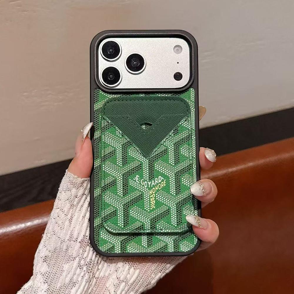 Goyard Classic Monogram Detachable Card Holder Wallet Luxury Phone Case