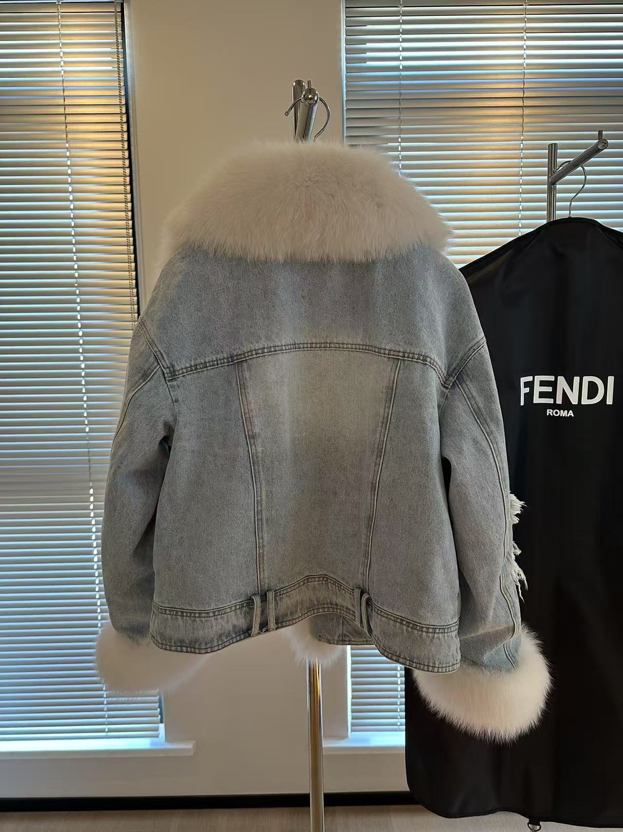 Fendi Fox fur denim fur