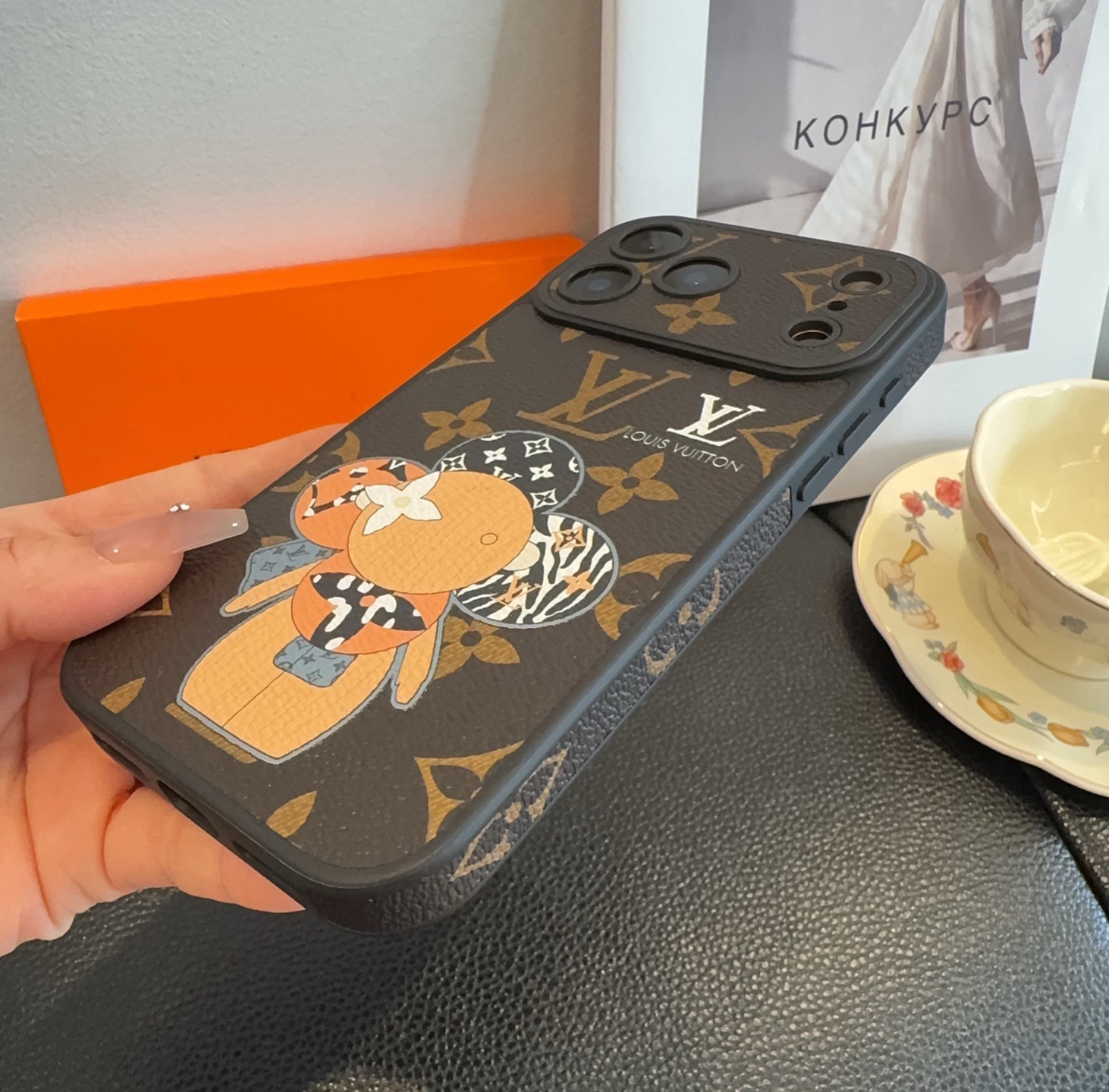 Louis Vuitton Monogram Cartoon Vivienne Doll Luxury Phone Case