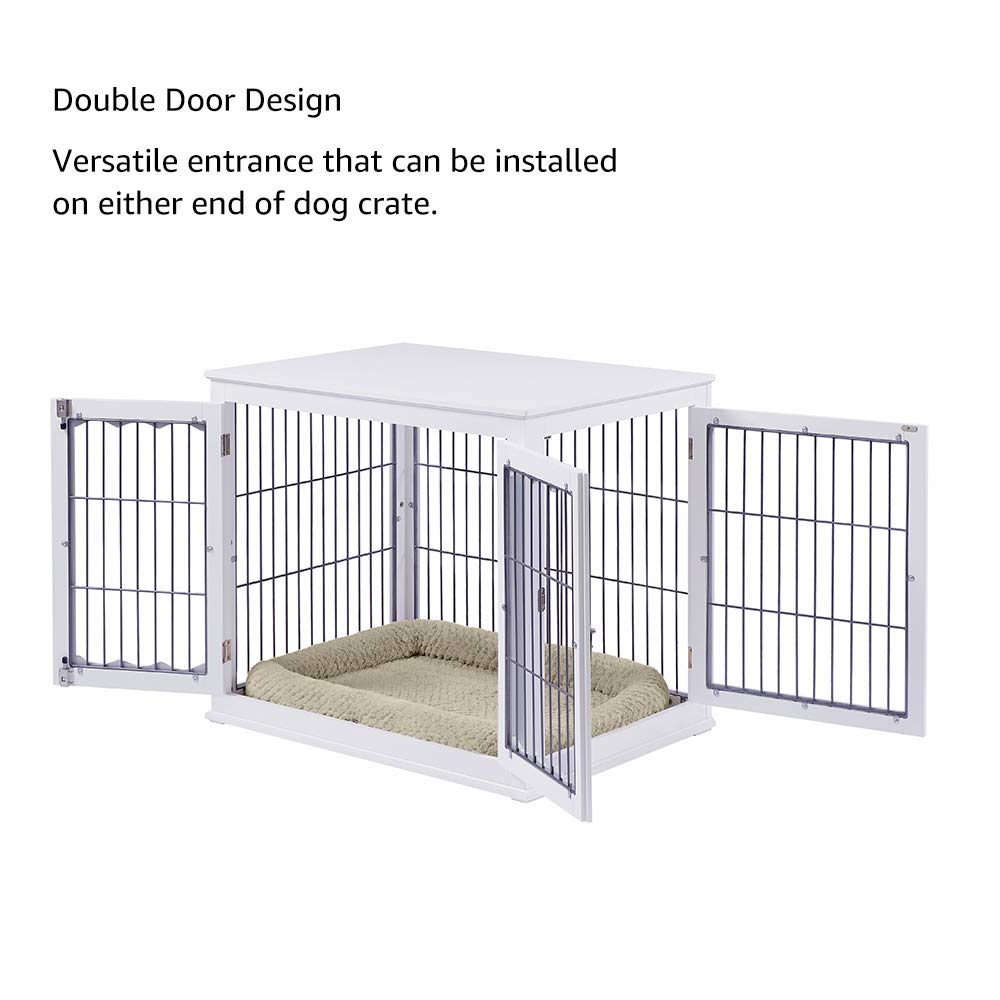 Furniture Style Dog Crate End Table with Cushion