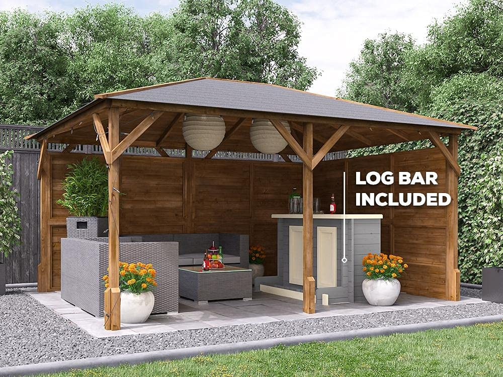 Garden Bar Gazebo Heavy Duty Pressure Treated Shelter