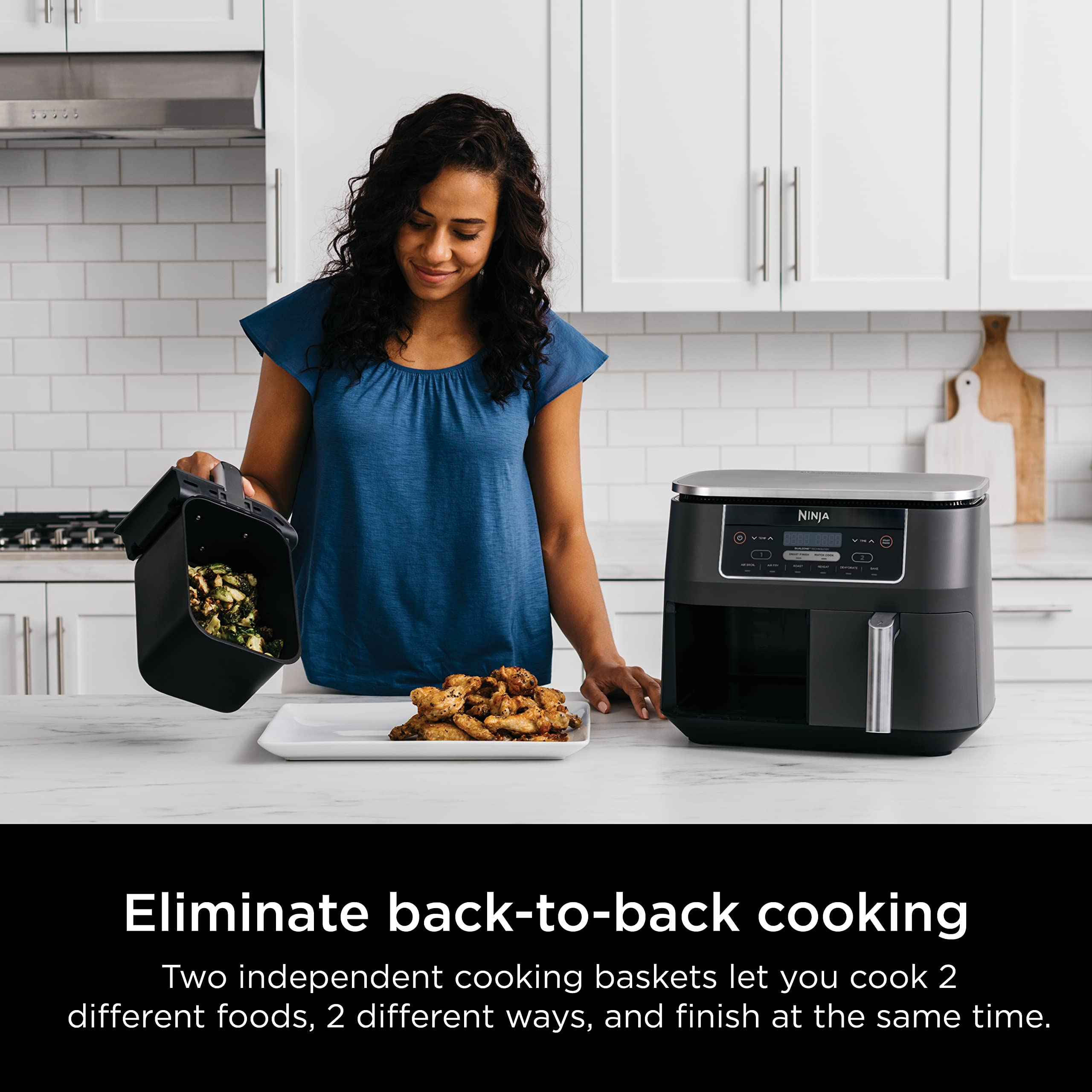 8 Quart 6-in-1 DualZone 2-Basket Air Fryer with 2 Independent