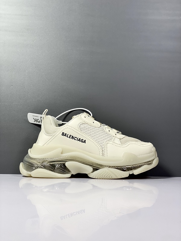 Balenciaga Triple S Air-Cushion Cream White Sneakers