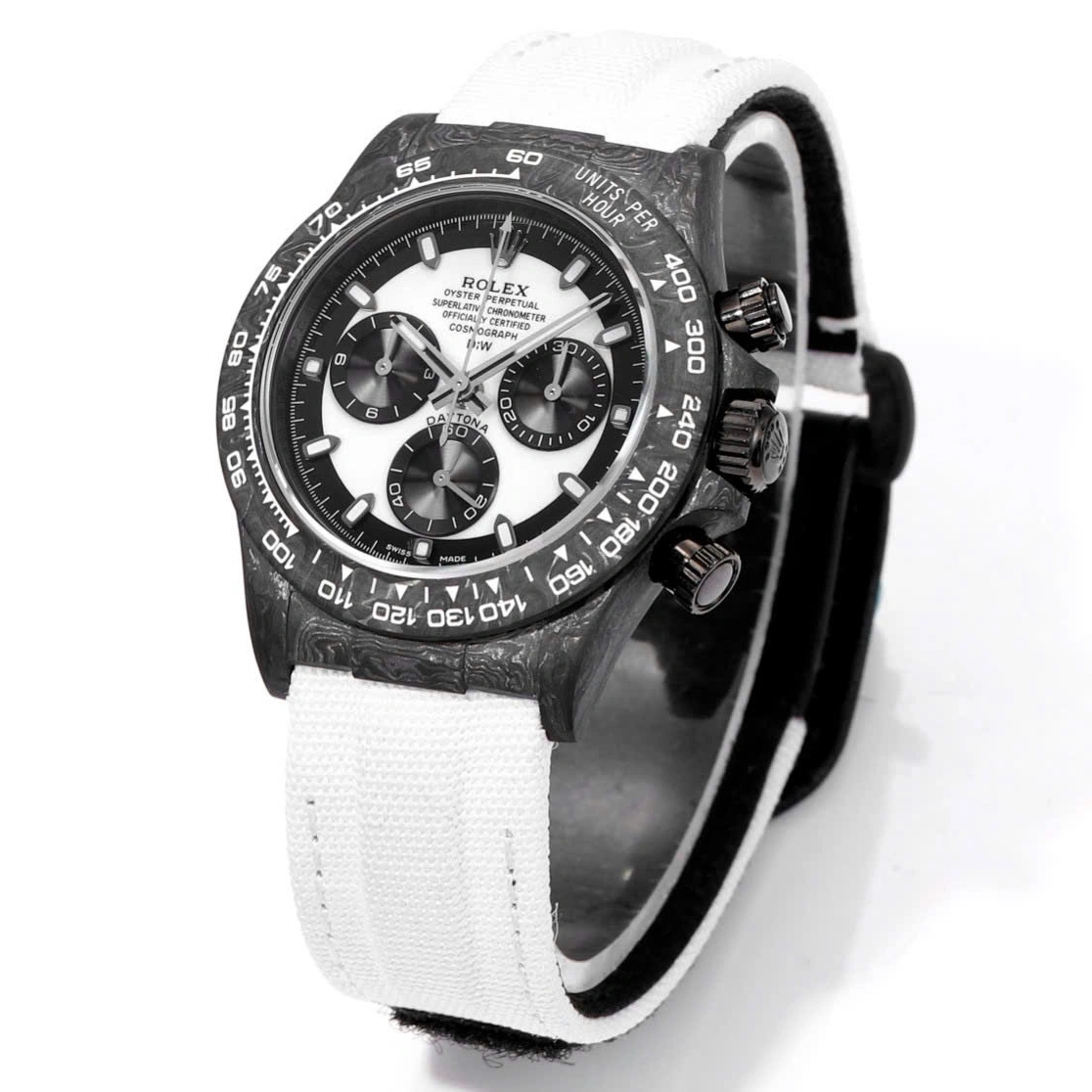 【Super Clone】Rolex Daytona Choronograph DIW Cream Carbon 40mm Replica 1:1 – Top Quality Version