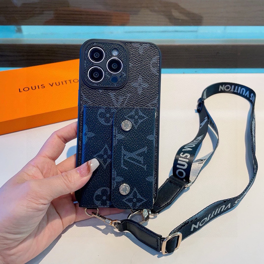 LV Classic Monogram Crossbody Card Holder Phone Case