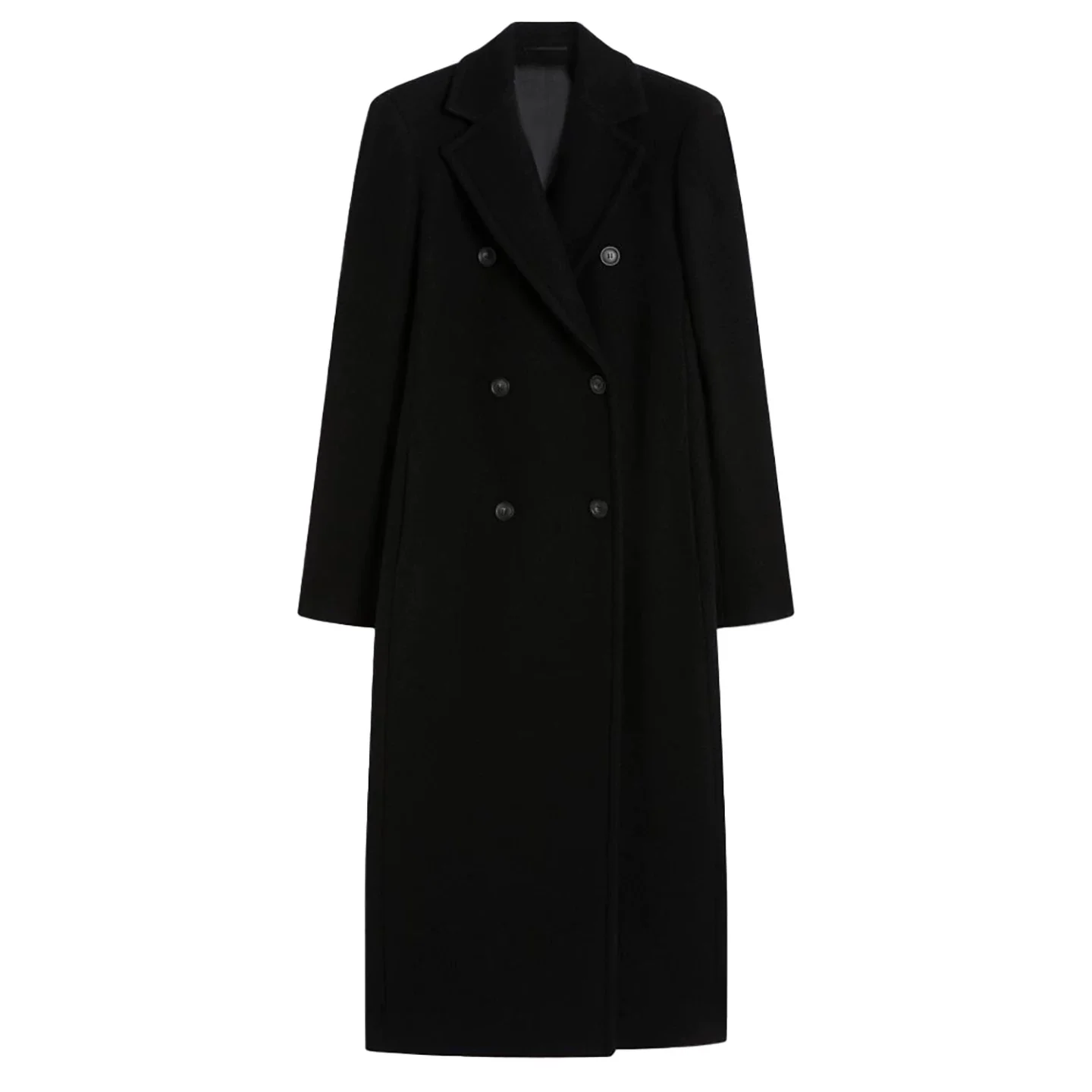 Wool-cashmere blend double-breasted wool coat