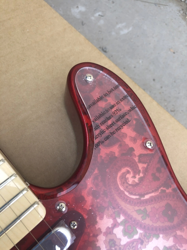 Paisley Electric Guitar Alder Wood, Frosted Nitro Paint, Cow Bone String