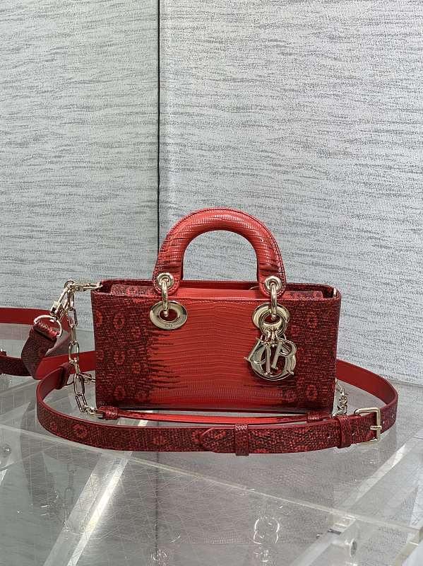 Dior Lady Mini Cherry Red Cannage Bag
