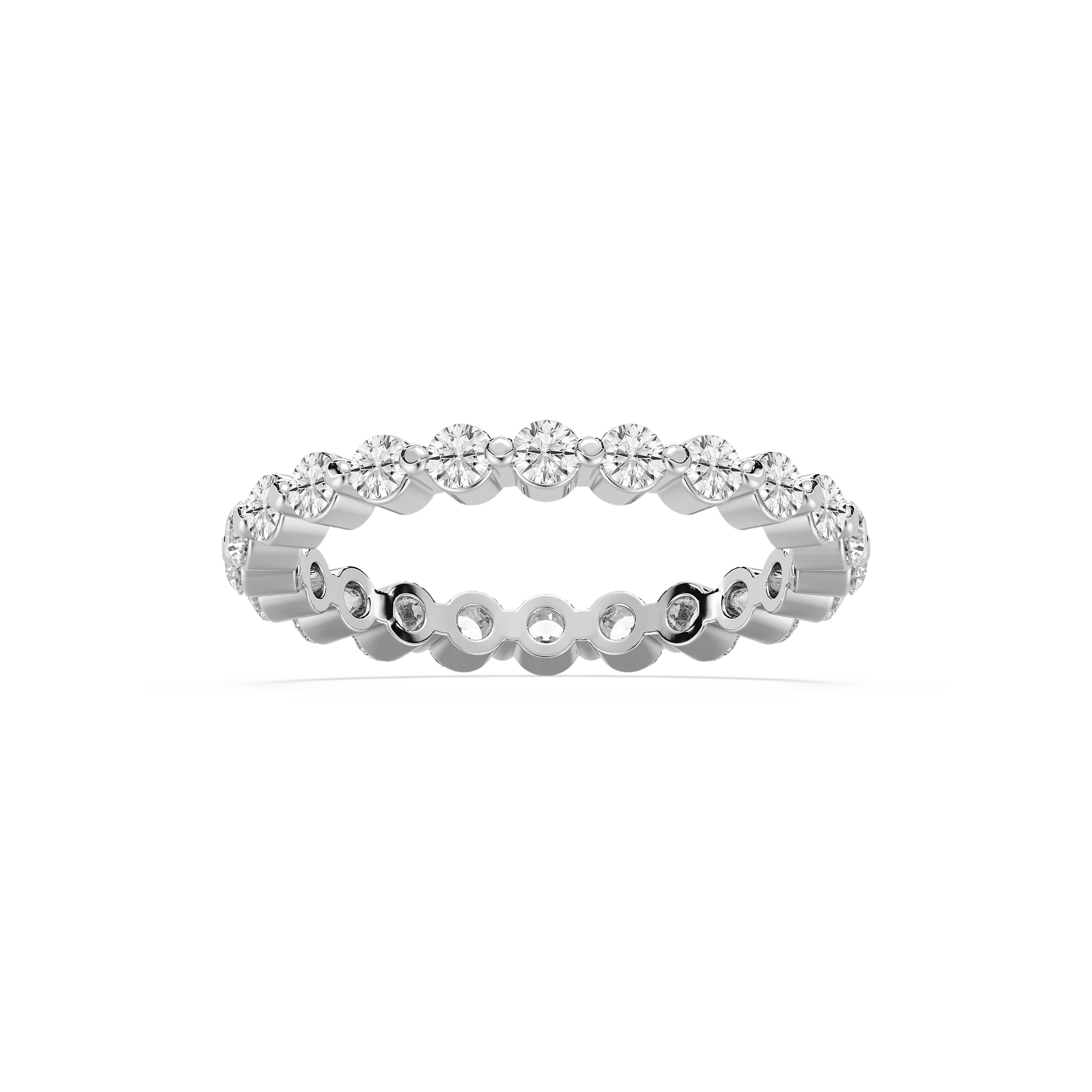Aspyn 7/8 ctw Round Lab Grown Diamond Shared Prong Eternity Band