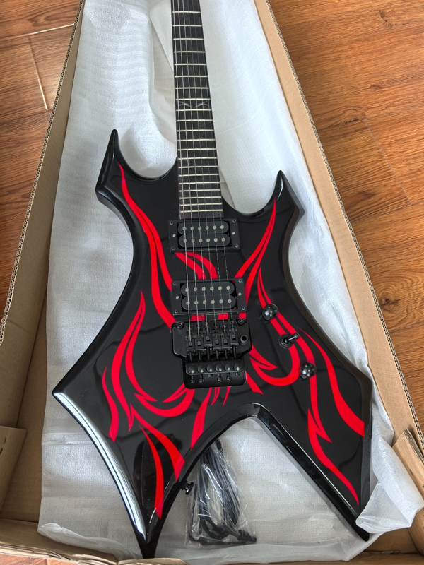 BC Rich Kerry King Warlock Electric Guitar Black HH Pickup FR Bridge Hot Sale