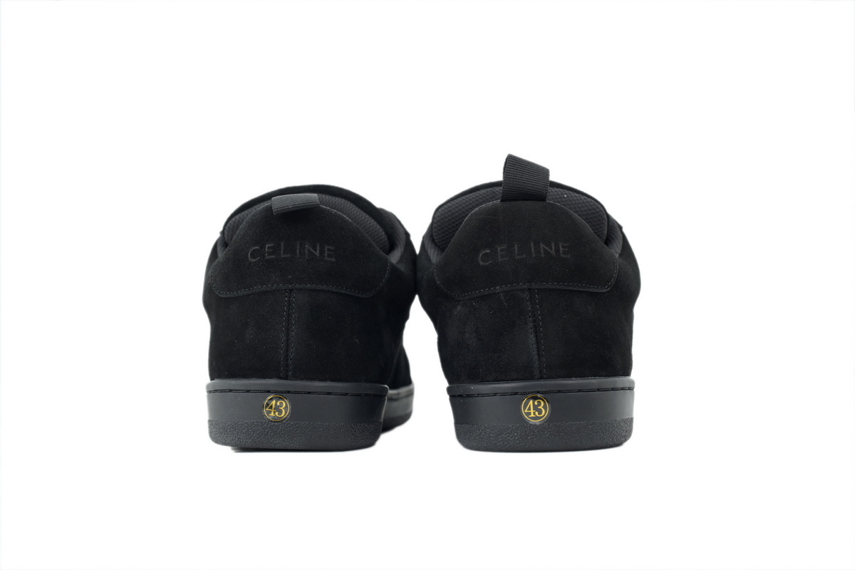 Celine Huntington Suede Sneaker Black