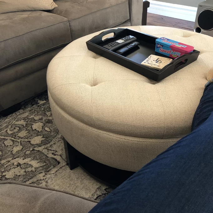 Lindquist Round Tufted Storage Ottoman