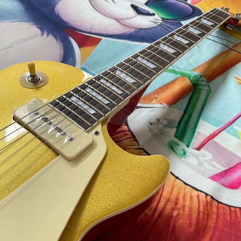 LP Electric Guitar Gold Top Solid Mahogany Body Rosewood Fingerboard