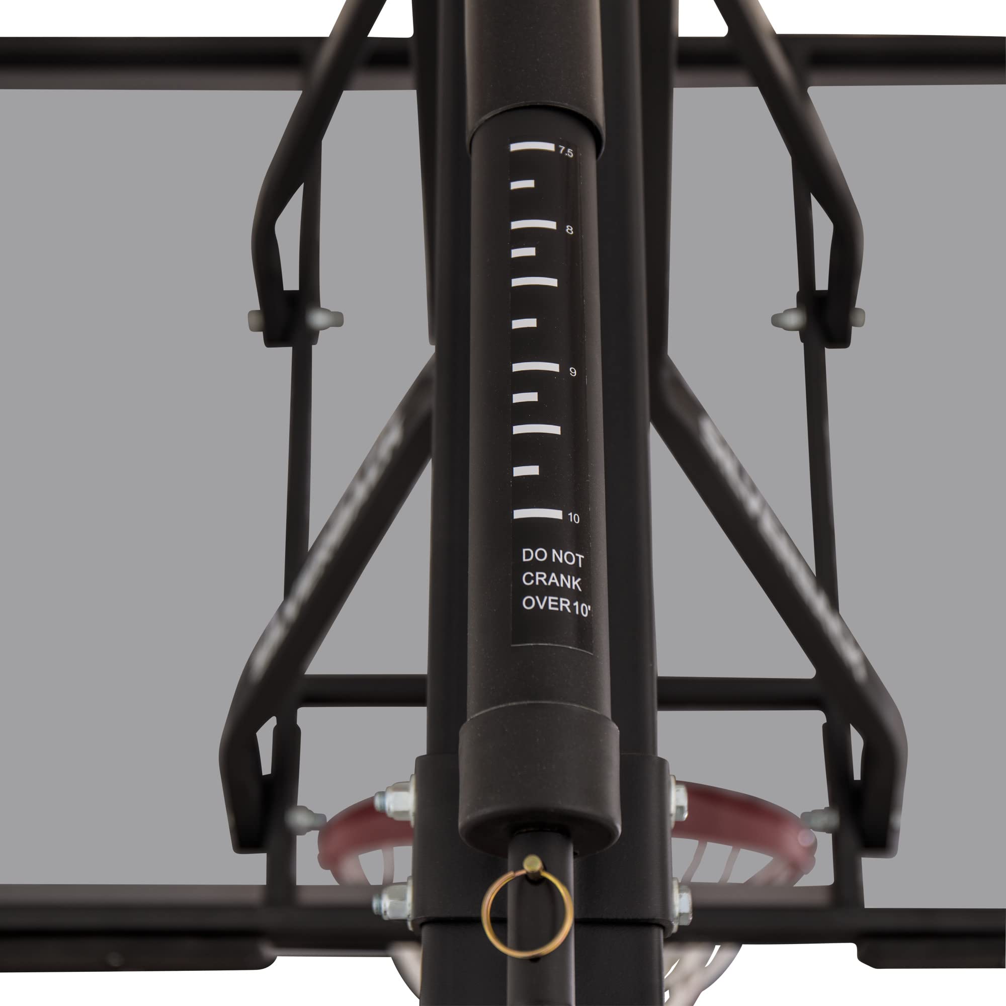 Ground Basketball Hoop with Adjustable-Height Tempered Glass