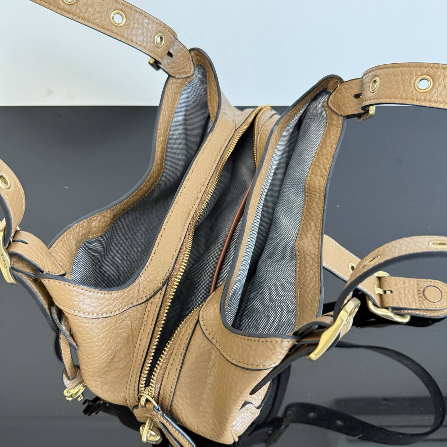 Coach drifter 31 shoulder bag in pebbled leather