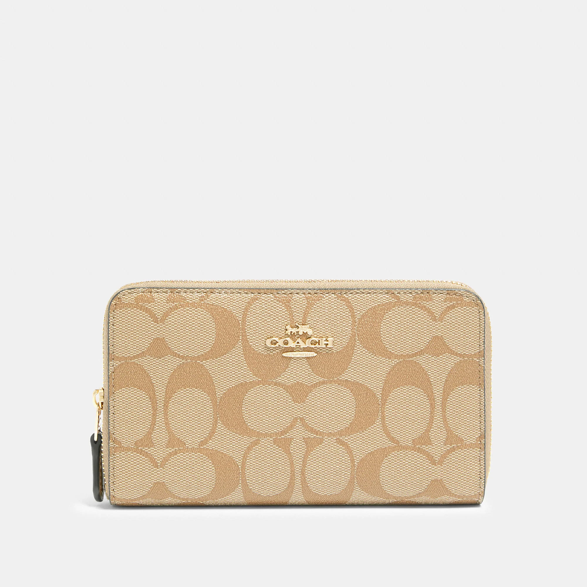 Outlet Medium Id Zip Wallet In Signature Canvas